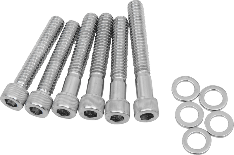 Bolt Kit - Cam Cover - Knurled - Chrome - '87-'92 Harley-Davidson