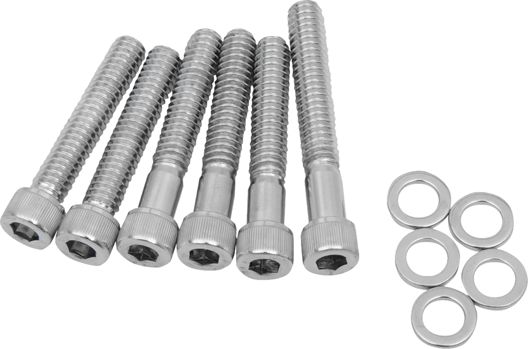 Bolt Kit - Cam Cover - Knurled - Chrome - '87-'92 Harley-Davidson