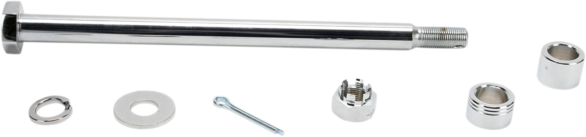 Axle Kit - Rear - Chrome - '77-'99 Sportster