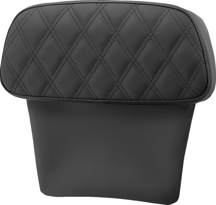 Chopped Tour Pak Backrest Pad - Step-Up - Black w/ Black Lattice Stitch - FLT/FLH '14-'23