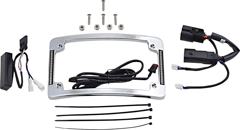 Curved License Plate Frame - Chrome
