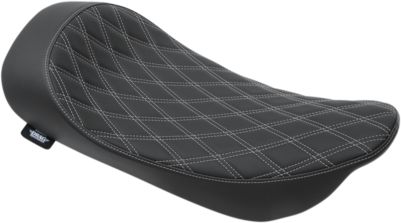 Low Solo Seat - Double Diamond - Silver Stitch - FLHR/FLHX '99-'07