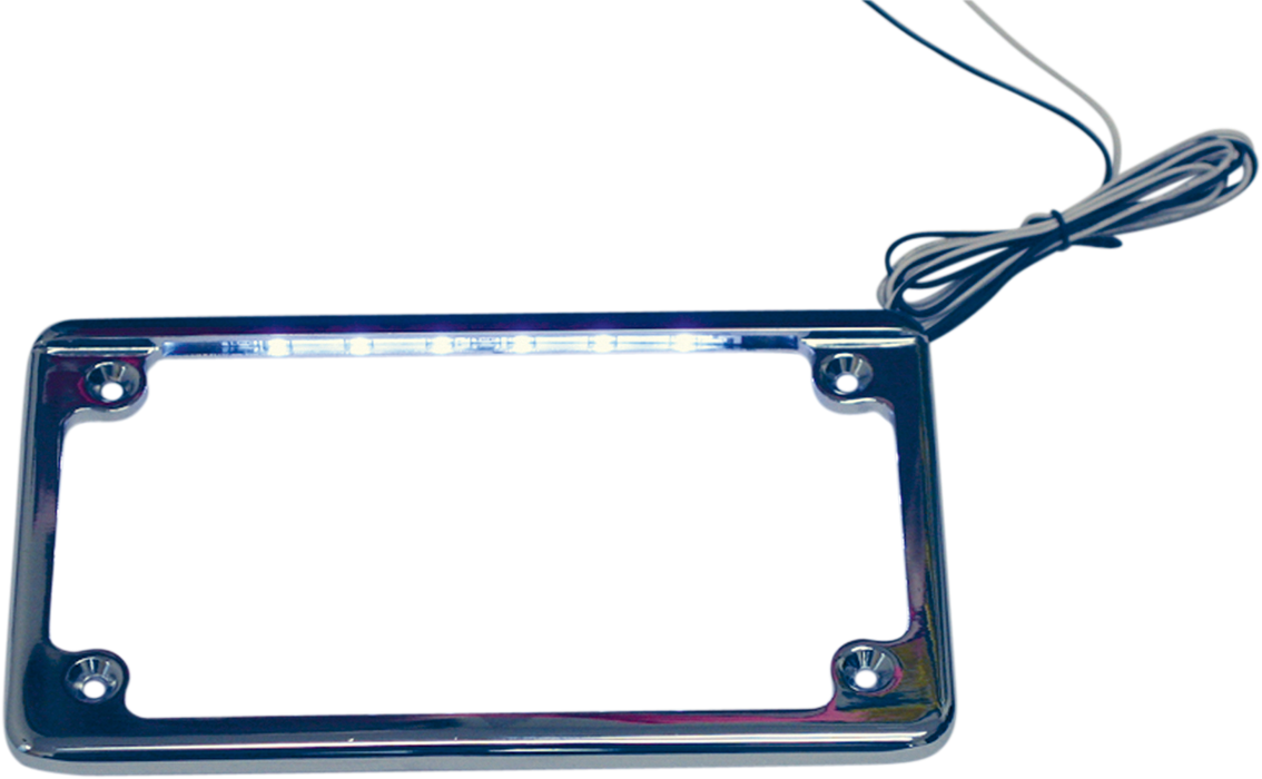 LED License Plate Frame - Chrome