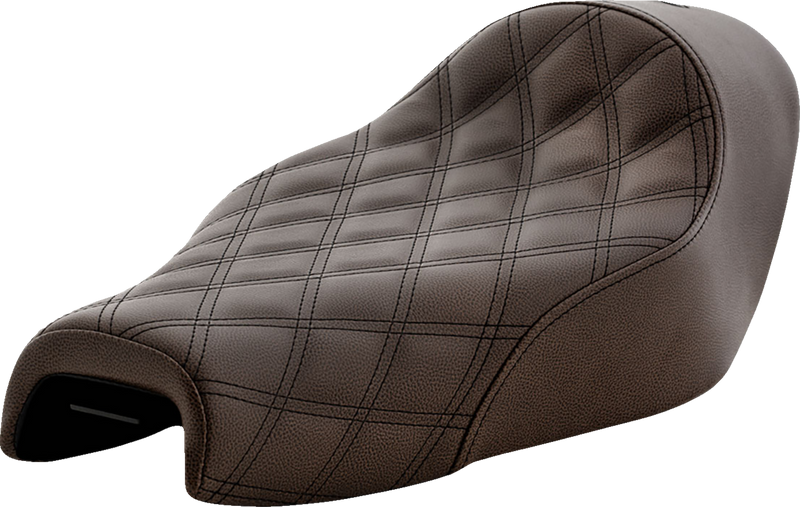 Renegade Solo Seat - Lattice Stitched - Brown - XL '04-'20