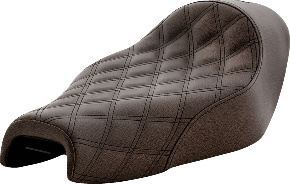 Renegade Solo Seat - Lattice Stitched - Brown - XL '04-'20
