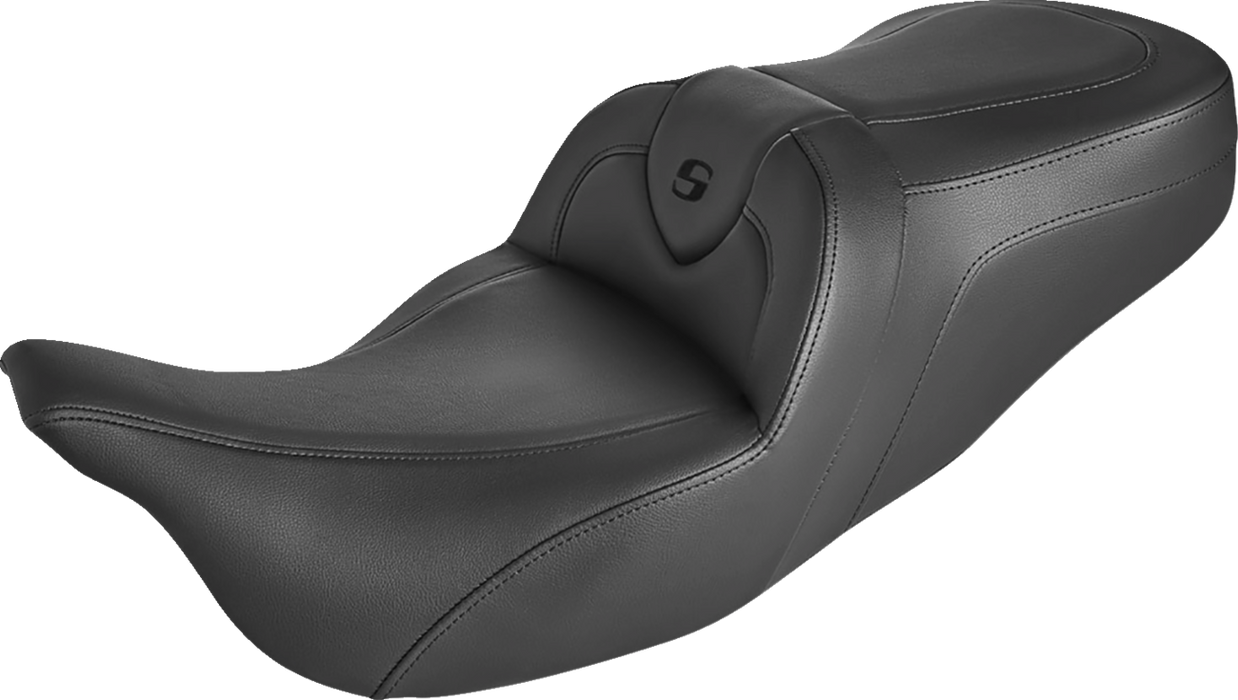 Roadsofa™ Seat - with Backrest - Black/Black Stitch - FLH/FLT '08-'24