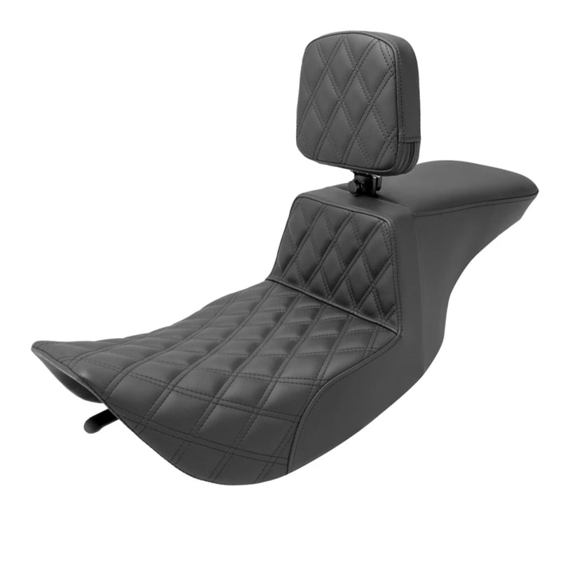 SADDLEMEN TOUR STEP UP SEAT BLACK (FRONT LATTICE STITCH)