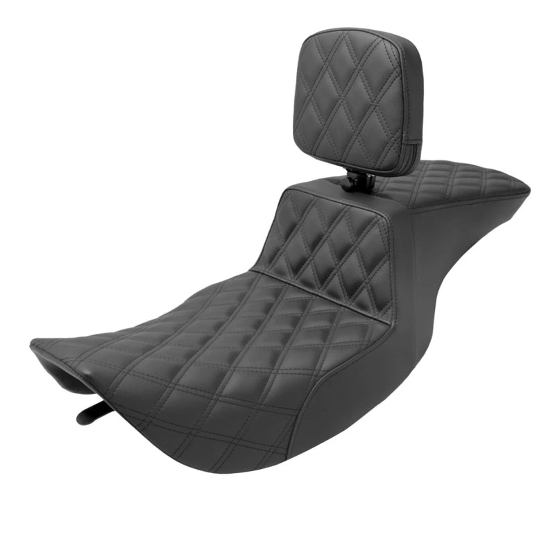 SADDLEMEN TOUR STEP UP SEAT BLACK (FULL LATTICE STITCH)