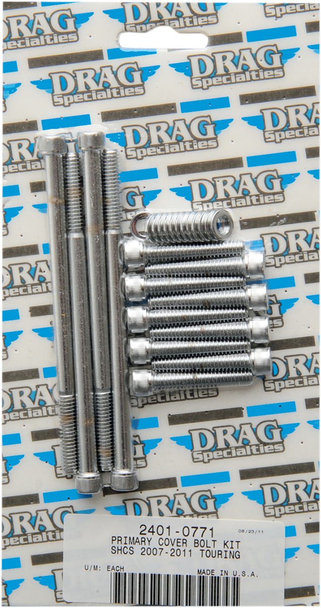 Bolt Kit - Primary Cover - Knurled - Chrome - Touring