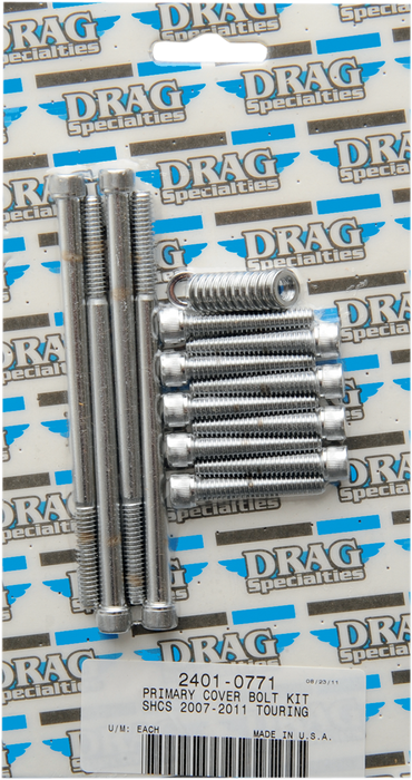 Bolt Kit - Primary Cover - Knurled - Chrome - Touring