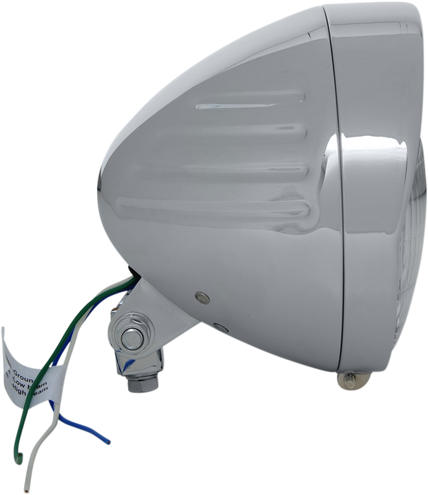 Headlight with Visor 6-1/2" - Grooved