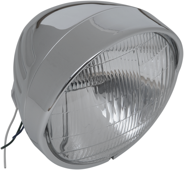 Headlight with Visor 6-1/2" - Grooved