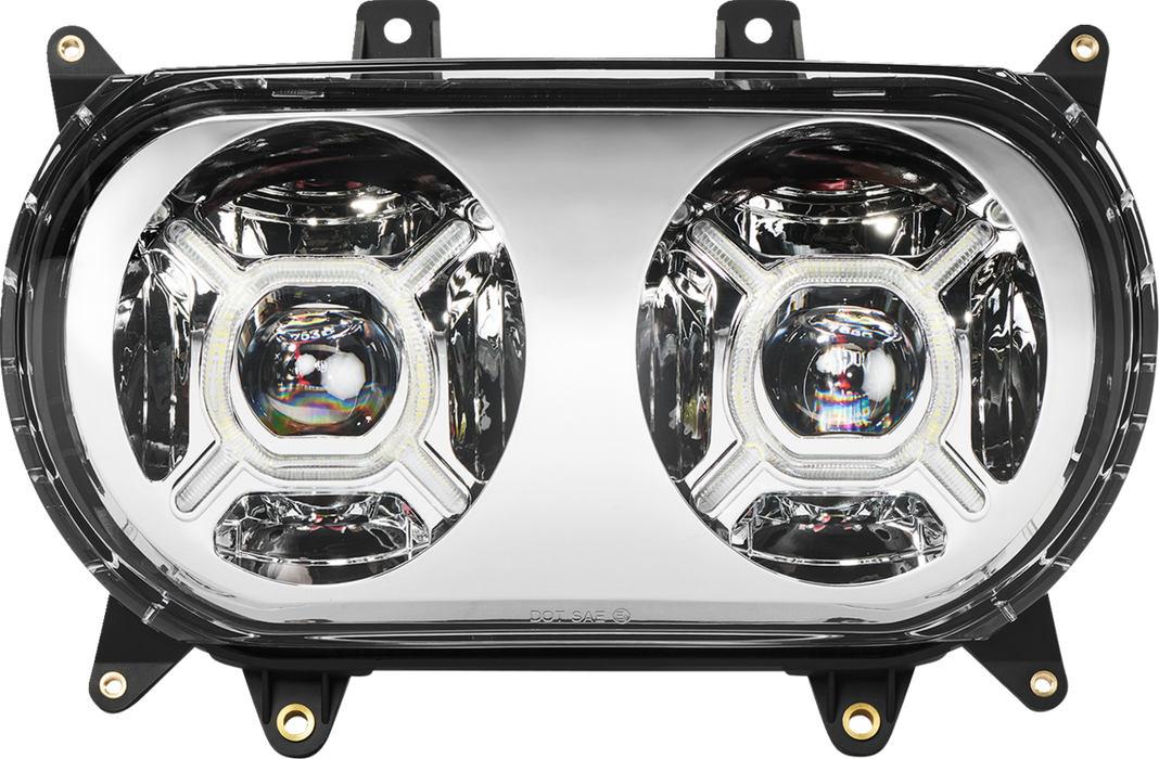 LED Headlight - Chrome - FLTR