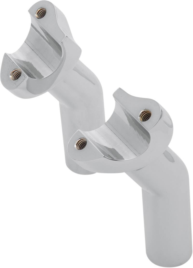 Forged Aluminum Handlebar Risers - Pullback - 4-1/2" - Chrome