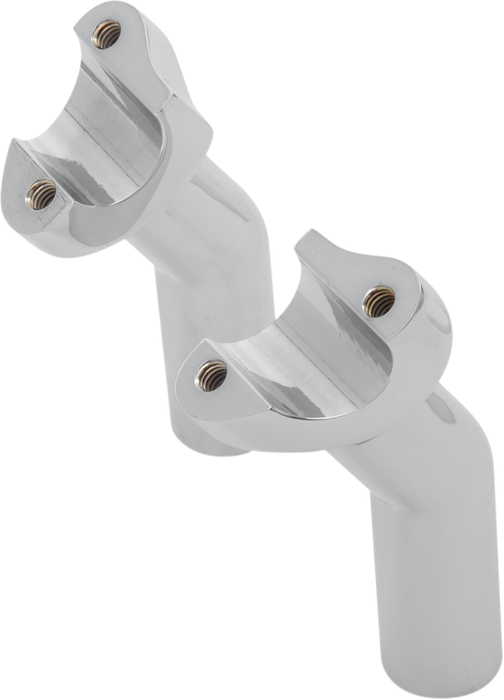 Forged Aluminum Handlebar Risers - Pullback - 4-1/2" - Chrome