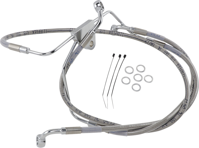 Brake Line - Front - +6" - Touring - Stainless Steel