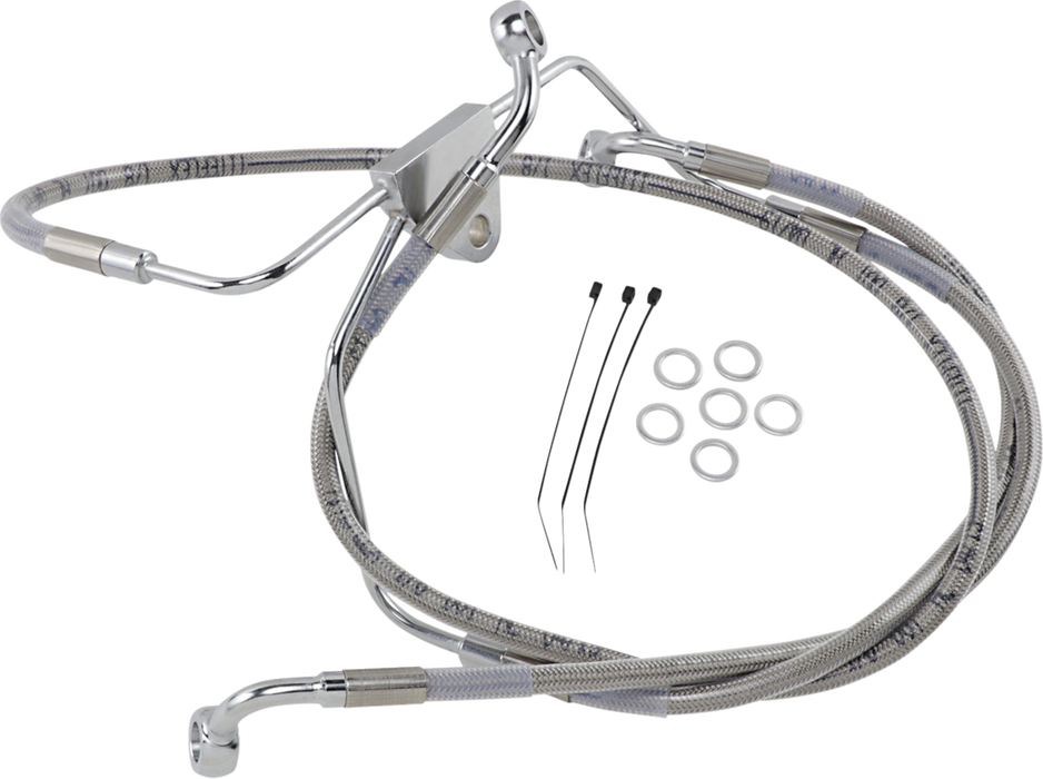 Brake Line - Front - +6" - Touring - Stainless Steel
