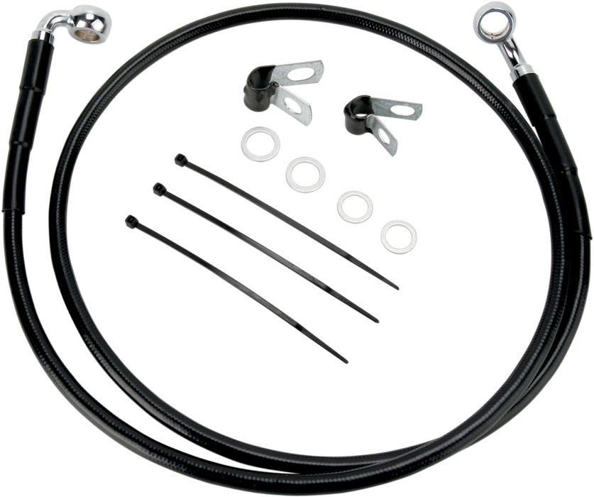 Brake Line - Front - Black - +6" - FXDL '01-'05