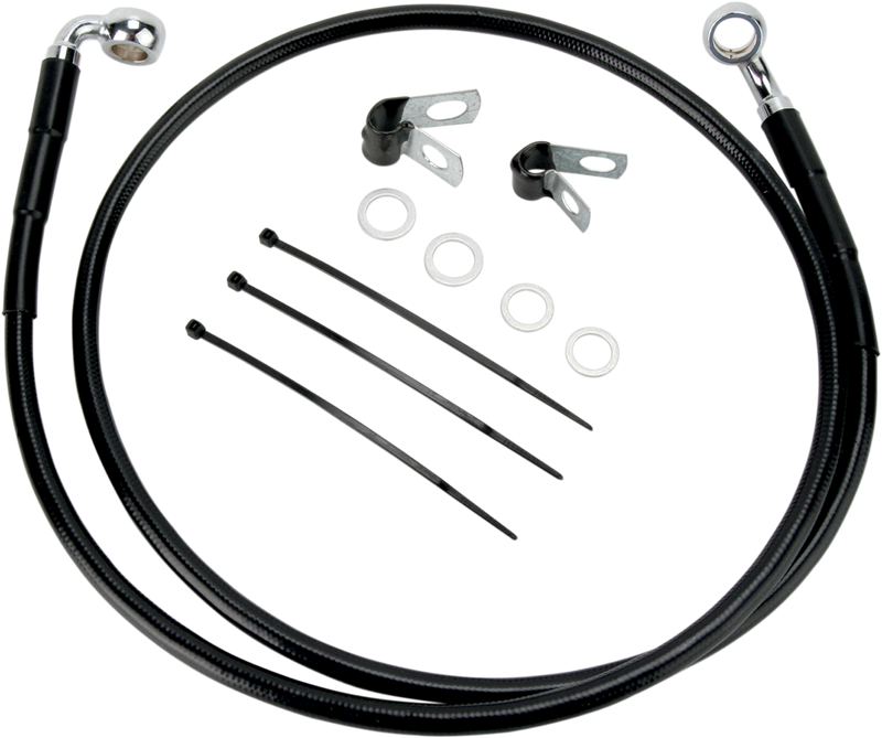 Brake Line - Front - Black - +10" - FXDL '01-'05