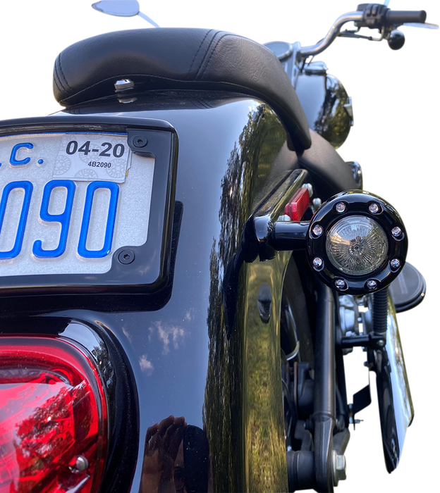 Bullet Turn Signal 1156 - Black - Smoke Lens