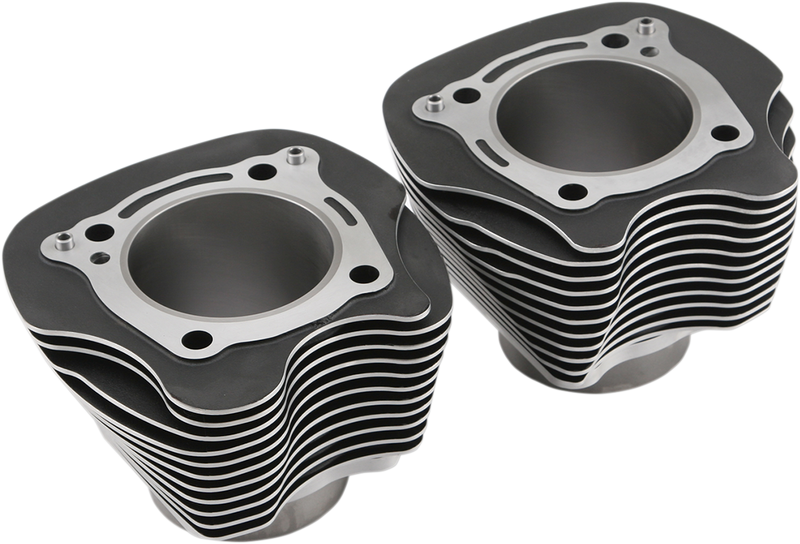 Cylinder Set - 4.250" Bore - Black with Highlighted Fins - 124"/128" M8