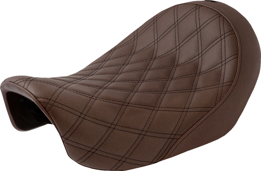 Renegade Solo Seat - Lattice Stitched - Brown - Dyna '06-'17