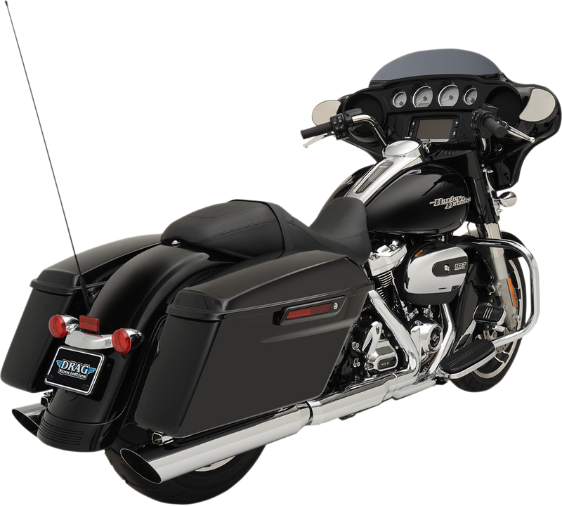 4" Slashdown Slip-On Mufflers - Chrome