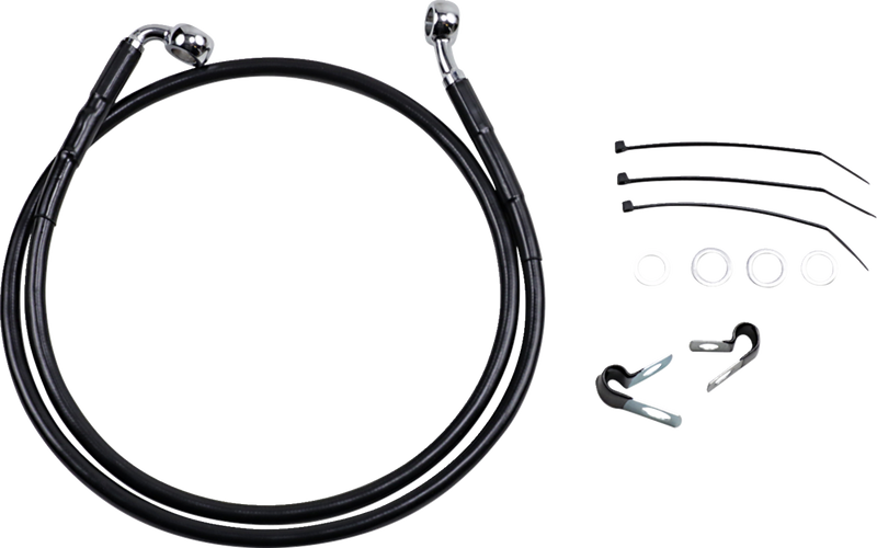Brake Line - Front - Black - +4" - FXD '00-'05