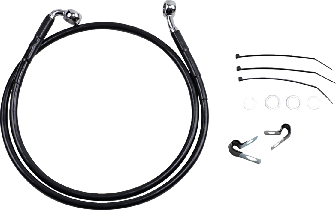 Brake Line - Front - Black - +4" - FXD '00-'05