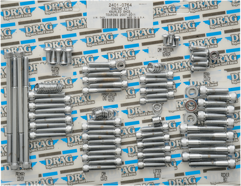 Bolt Kit - Complete Motor - Knurled/Socket-Head - '07-'16 Touring