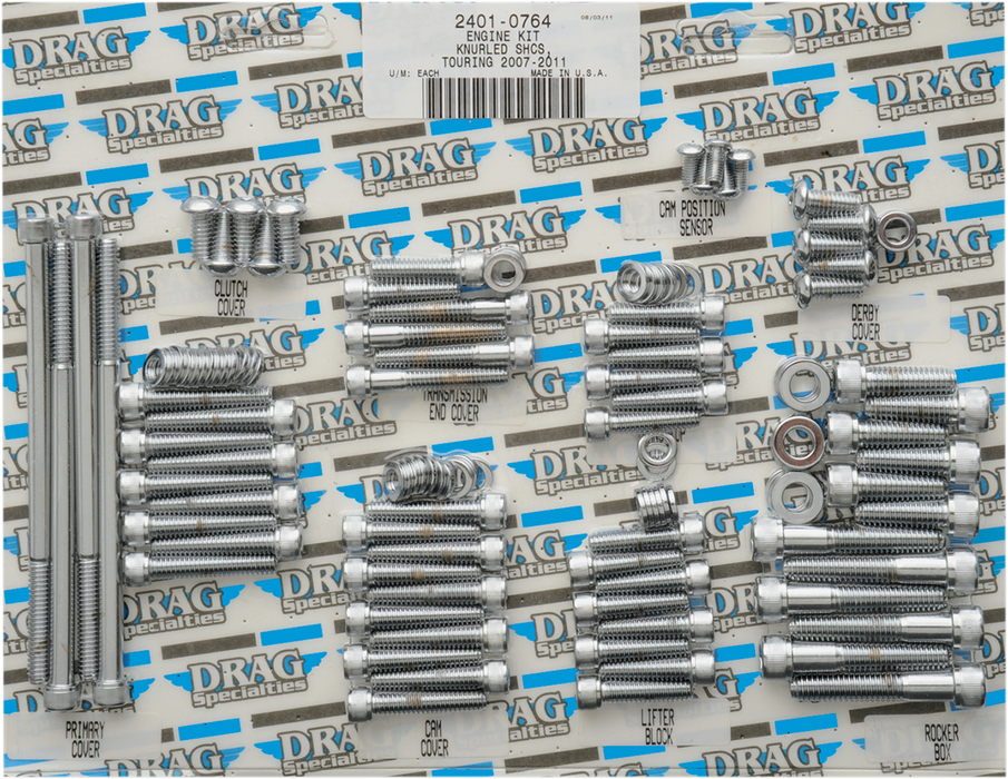 Bolt Kit - Complete Motor - Knurled/Socket-Head - '07-'16 Touring
