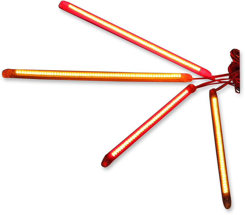 Flexible LED Strips - 40 LEDs - Red/Smoke