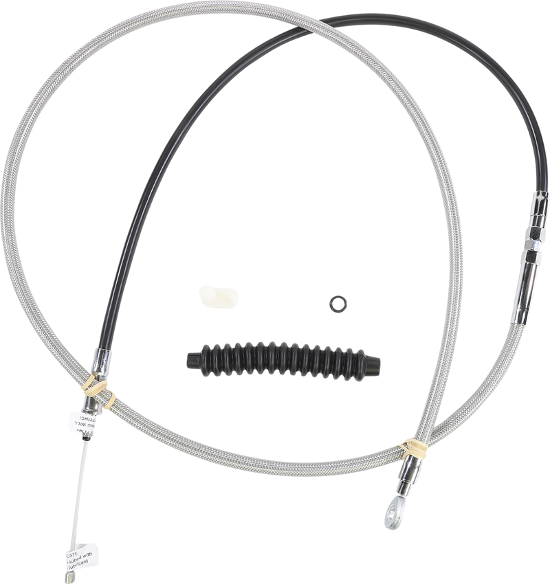 High-Efficiency Braided Stainless Steel Clutch Cable - 76"