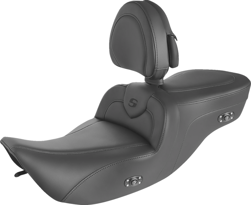 Heated RoadSofaâ¢ Seat - With Backrest - Black W/Black Stitching