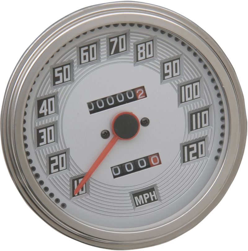 FL-Billet Look Style 2240:60 Speedometer - White Face