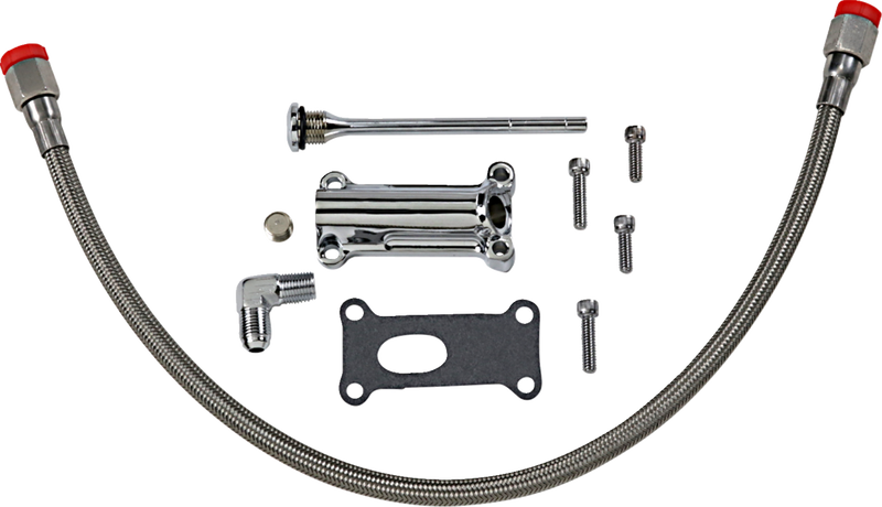 Engine Oil Spout Kit - Chrome - 02'-06' Touring