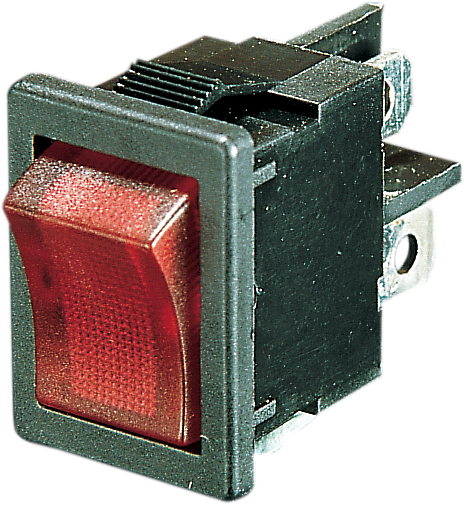 Rocker Switch - Red - On/Off