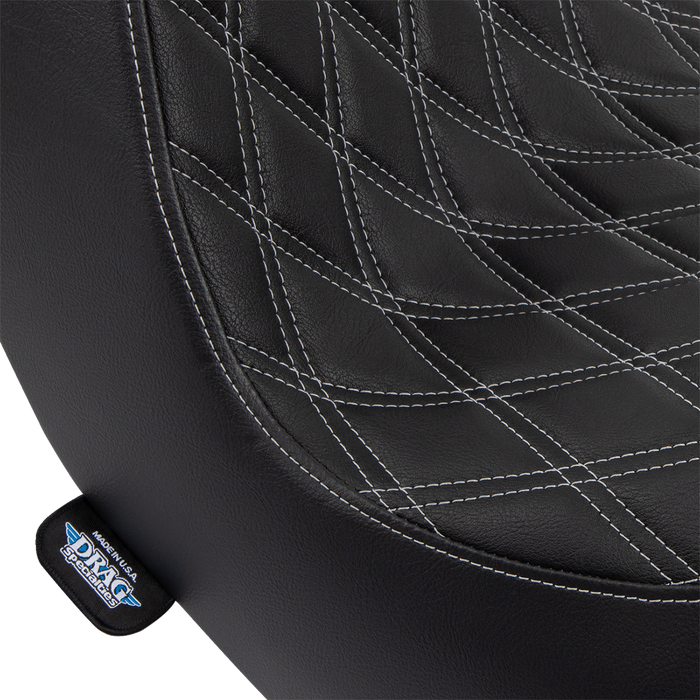 Predator III 2-Up Seat - Vinyl - Double Diamond - Silver Stitching - FL/FX '18-'24
