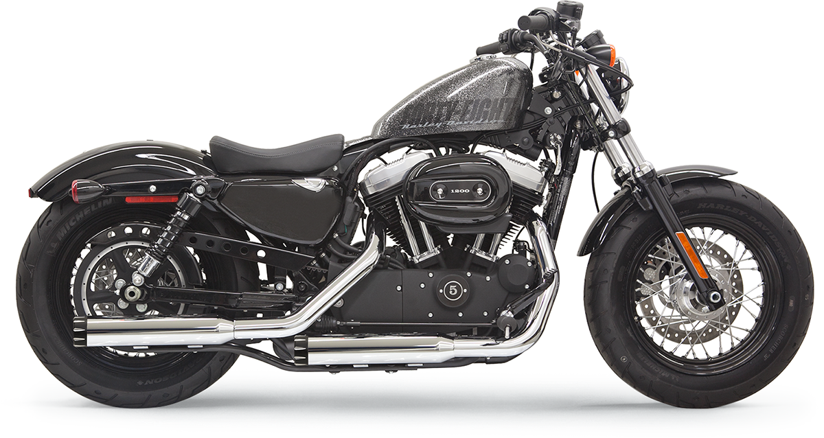 3" Mufflers - Chrome - Slash-Cut - Sportster '04-'13