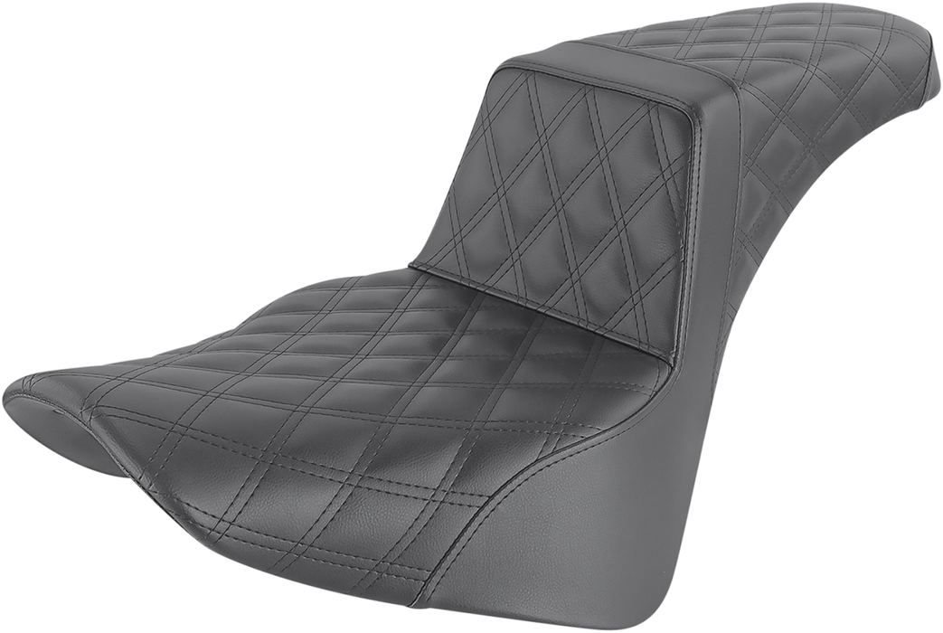 Step-Up Seat - Full Lattice Stitch - Black