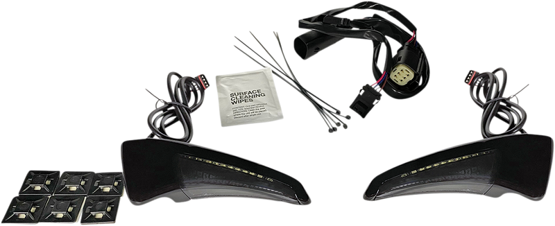Sequential Tour Pak Seat Back Rest LED Lights - Black/Smoke - CVO