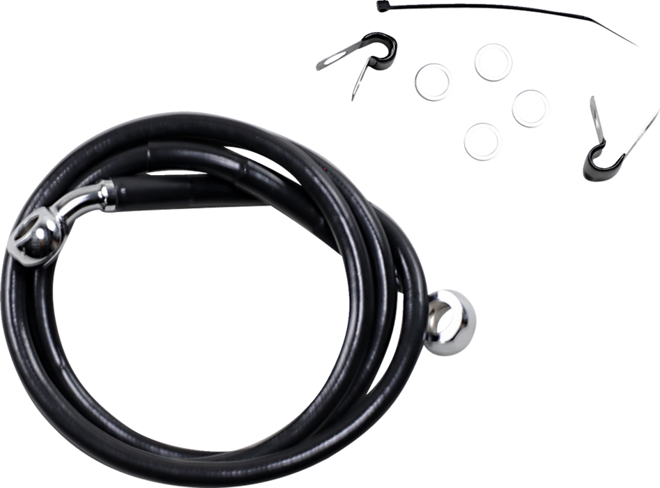 Brake Line - Front - Black - +2" - XL