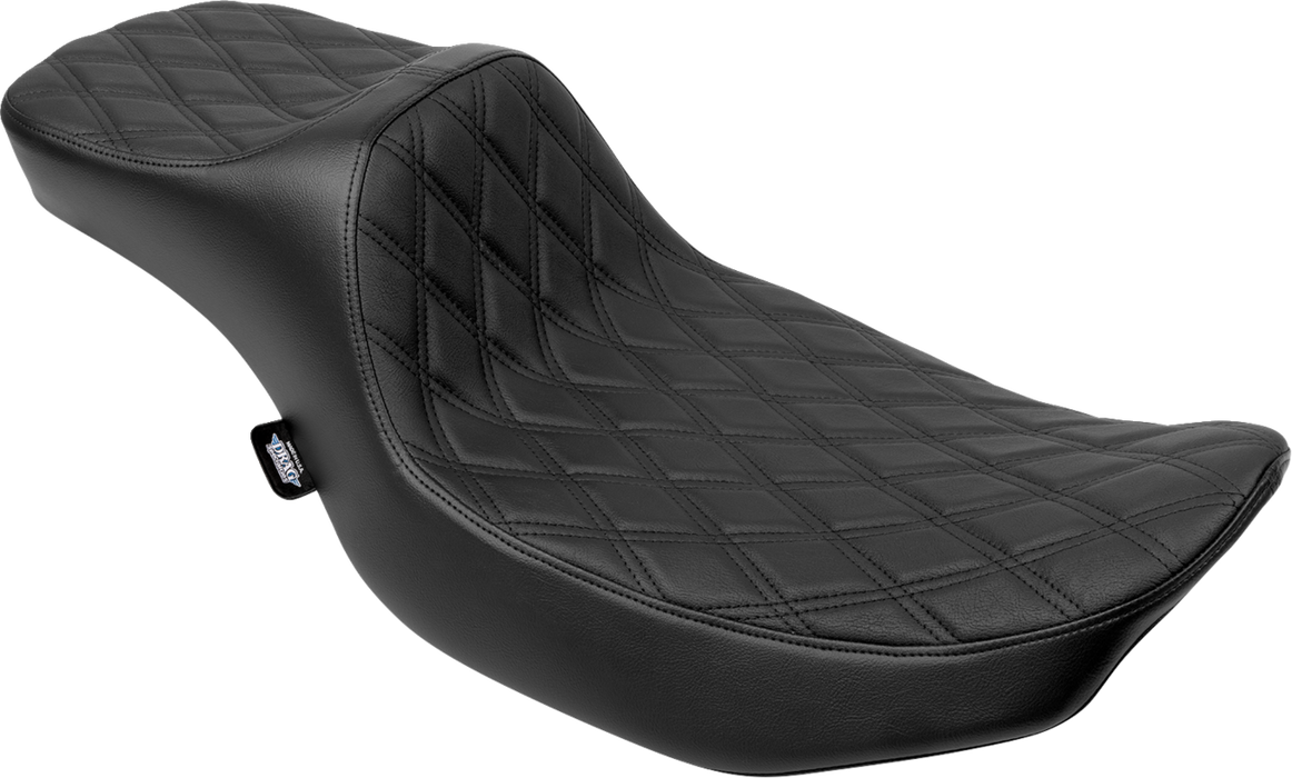 Extended Reach Predator III Seat - Double Diamond - Black Stitching - Vinyl - FLH/FLT '23-'24