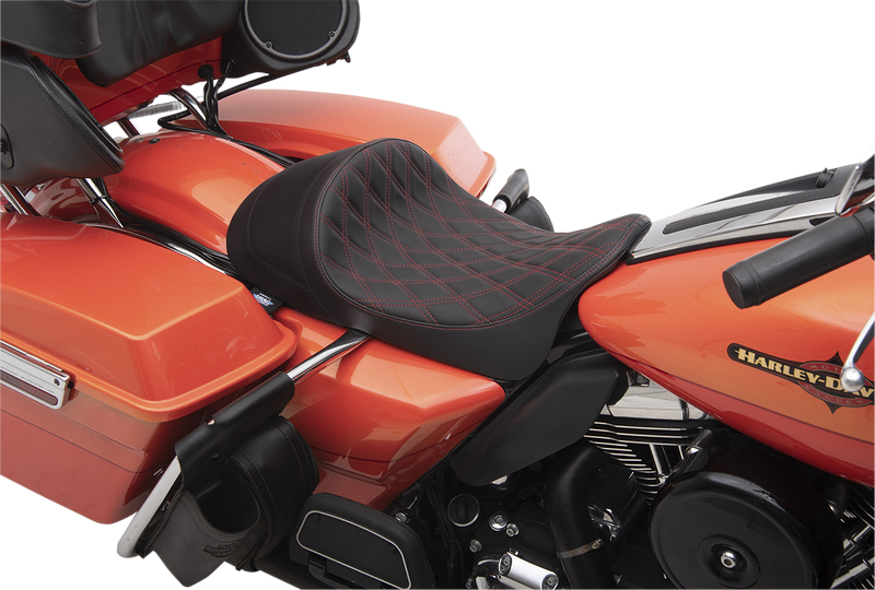 Forward Low Solo Seat - Diamond - Red Stitched - FL '08-'23