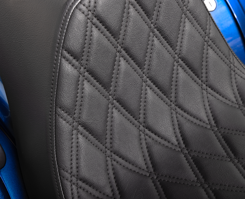 Predator III 2-Up Seat - Vinyl - Double Diamond - Black Stitching - FL/FX '18-'24