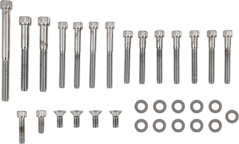 Bolt Set - Left Side Primary Cover/Crank/Shifter - Knurled