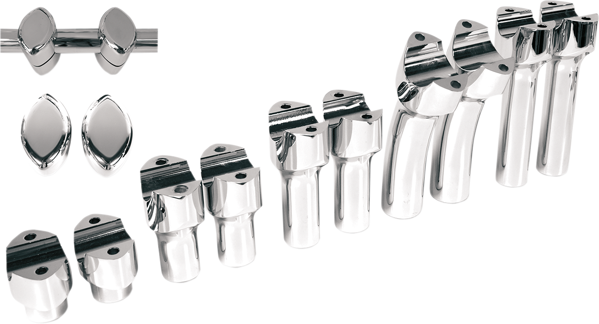 Big Buffalo Handlebar Risers - Pullback - 5-1/2" - Chrome