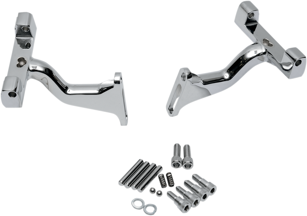 Passenger Footboard Mount - Chrome - Raised