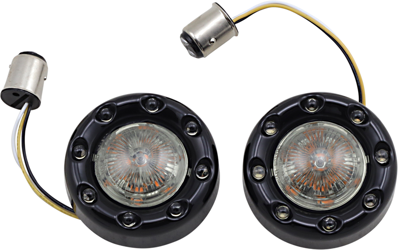Bullet Turn Signal 1157 - Black - Smoke Lens