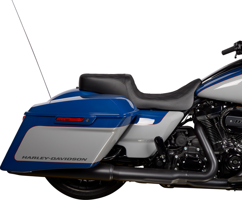Predator 2-Up Seat - Vinyl - Double Diamond Black Stitch - w/o Backrest - FL '08-'23